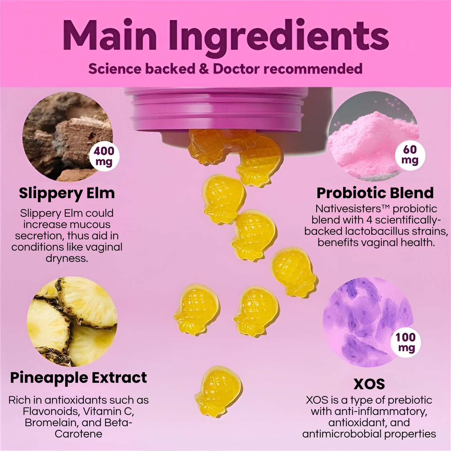 SlipperyElm™- Women's Probiotic Gummies